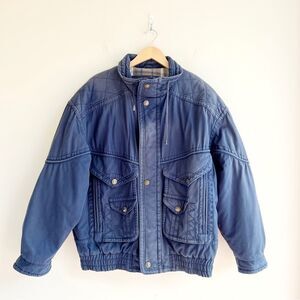 Saugatuck Dry Goods Company Navy Vintage Bomber Jacket